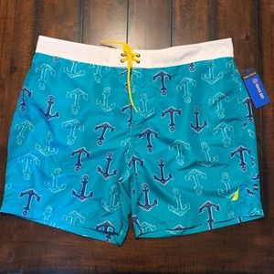Nautica Men's AnchorPrint Half Elastic Swim  XXL